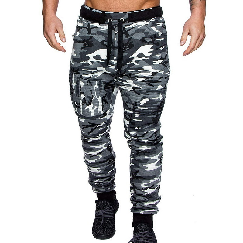 DIHOPE, top de camuflaje, pantalones deportivos para hombre, pantalones de Harem para Fitness, pantalones de chándal ajustados, pantalones para correr de cintura elástica