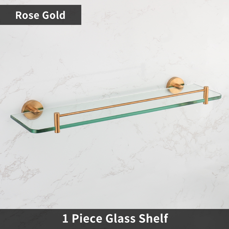 Estantes de baño de acero inoxidable, estante de almacenamiento de ducha, estante de baño de vidrio, estante de champú de montaje en pared, organizador de accesorios de baño: Rojo