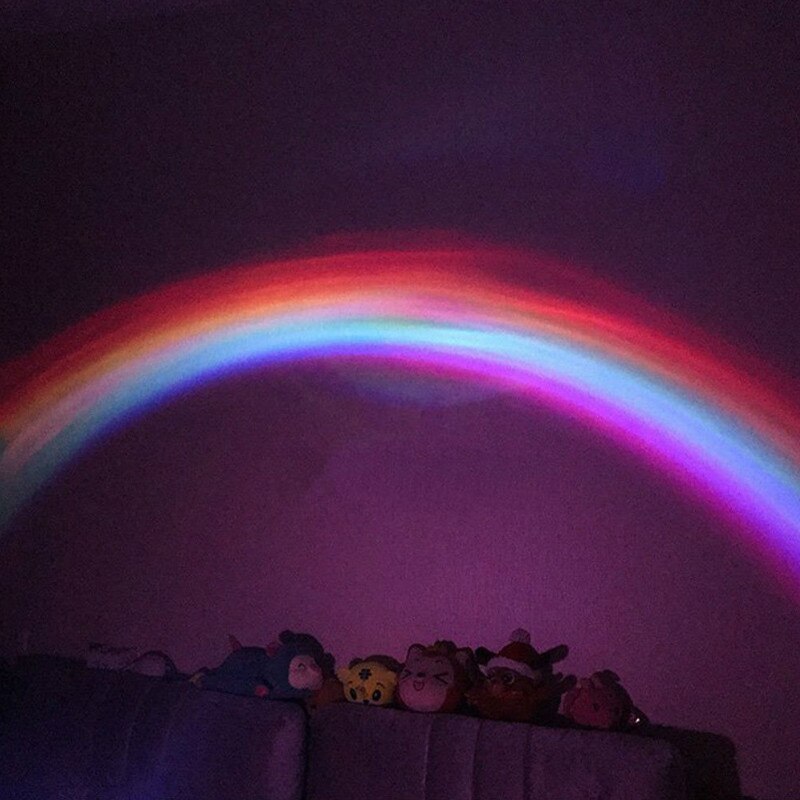 Baby Children Lucky Rainbow Light Amazing Rainbow Projector 3D LED Lamp Baby Room Night Light Projector Home Decoration
