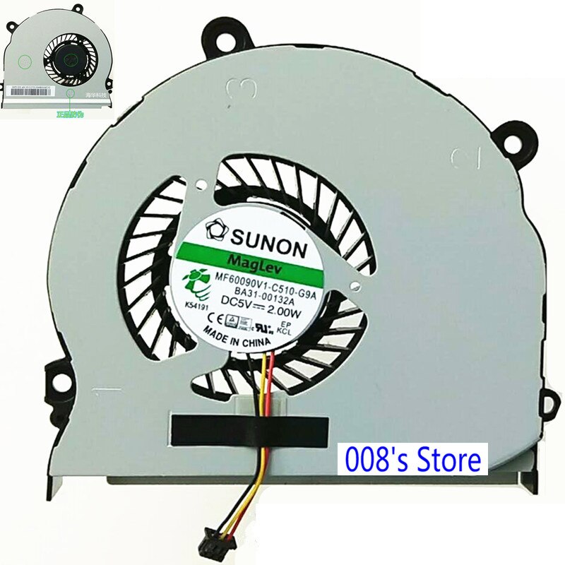 Ventilador de CPU para Samsung NP350E7C, NP350V5C, NP355E4C, NP355E5C, NP355V4C, NP355V4X, NP355V5C, NP350V5A, NP355E5X, MF60090V1-C510-G9A