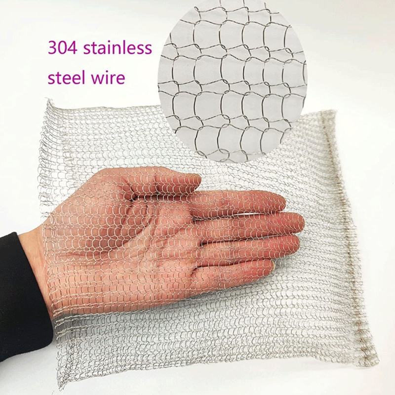 Panier en maille tricoté en fil d'acier inoxydable 304, pochettes de racines de plantes, pour l'intérieur et l'extérieur, jardin, cour, légumes