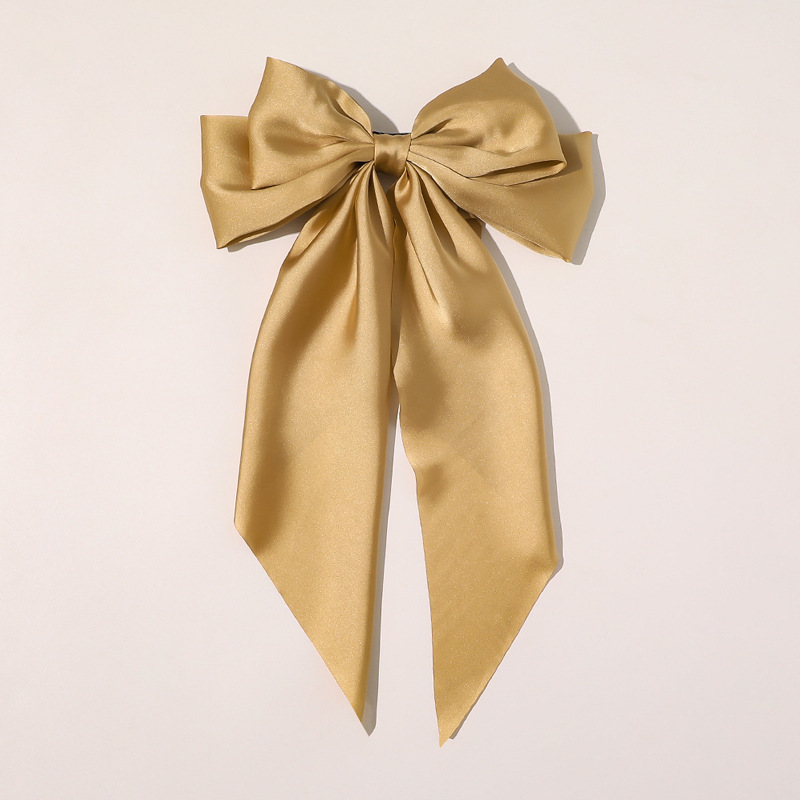 AISHG Silk Smooth Satin Large Bow Hairpin for Women Sweet Butterfly Spring Hair Clip Girls' Hair Accessories: PURPLE