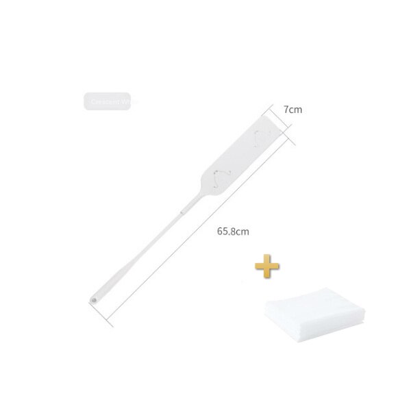 Cepillo de polvo largo Crevice, herramientas de limpieza de ácaros del polvo no tejidas, conjunto de limpieza del hogar: Blanco