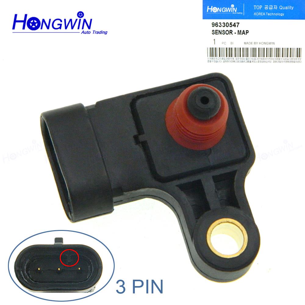 Capteur carte de pression absolue | 96330547 AS312 pour Chevrolet Aveo Aveo5 Daewoo Kalos Matiz 2000-2006 Chevy Aveo 1.6L 04-06