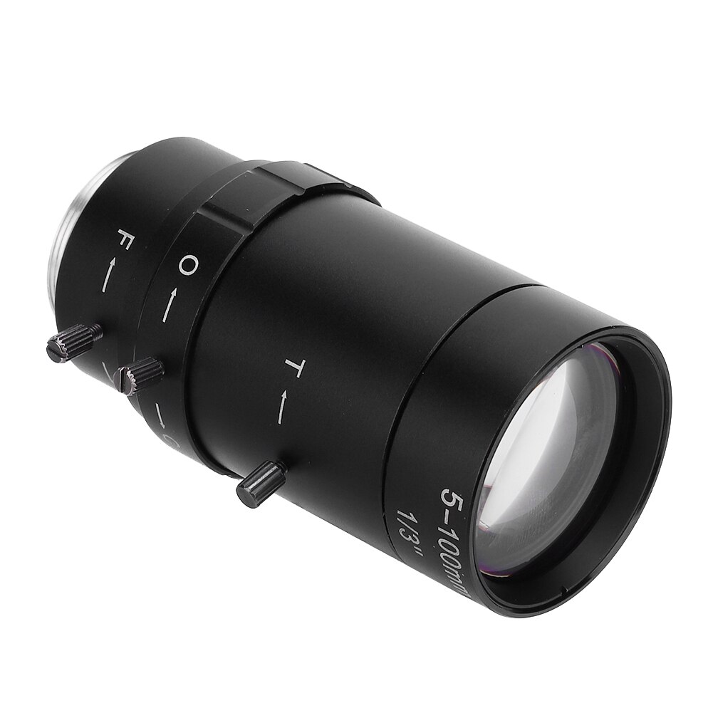 1.3MP Zoom CCTV Lens CS dağı manuel diyafram 5 100mm alüminyum alaşım güvenlik kamera CCTV Lens