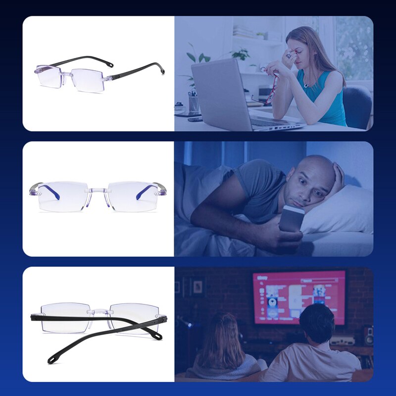 -1.0 -1.5 -2.0 -2.5 -3.0 -3.5 -4.0 reunatonta anti blue light myopia lasit kehyksettömät likinäköiset silmälasit naisten miesten unisex