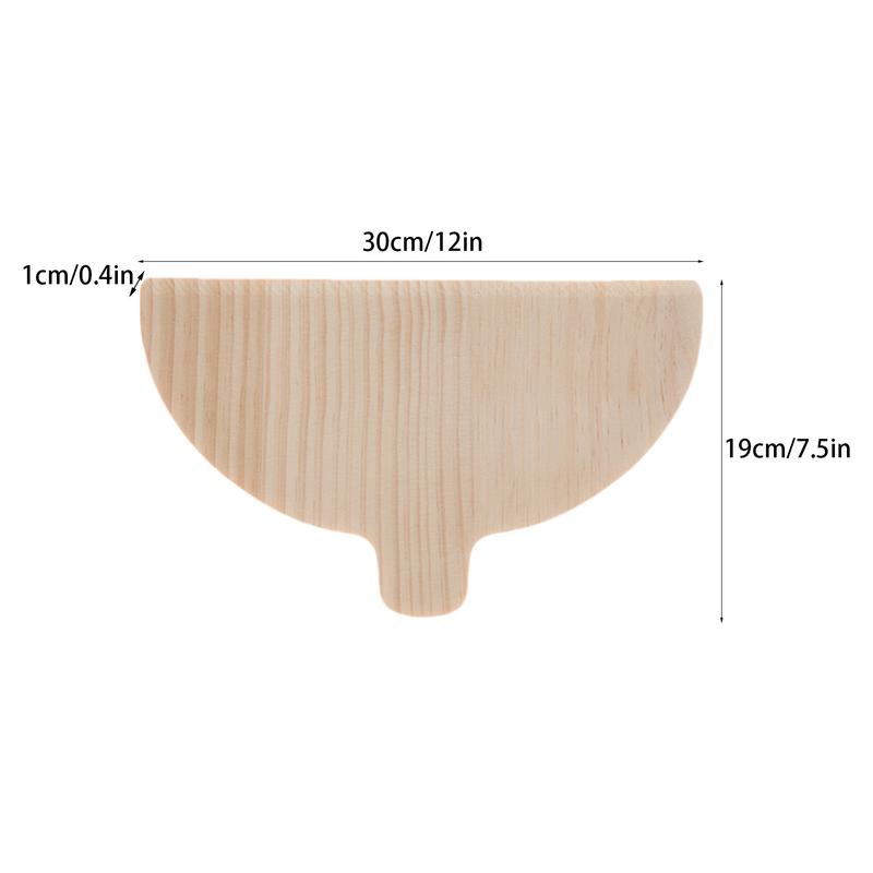 Wood Pizza Peel | Semi-Circular Pizza Board | Set of 2 Pizza Paddle Bread Baking Peel for Pizza Ovens Pizza Transferring Spatula