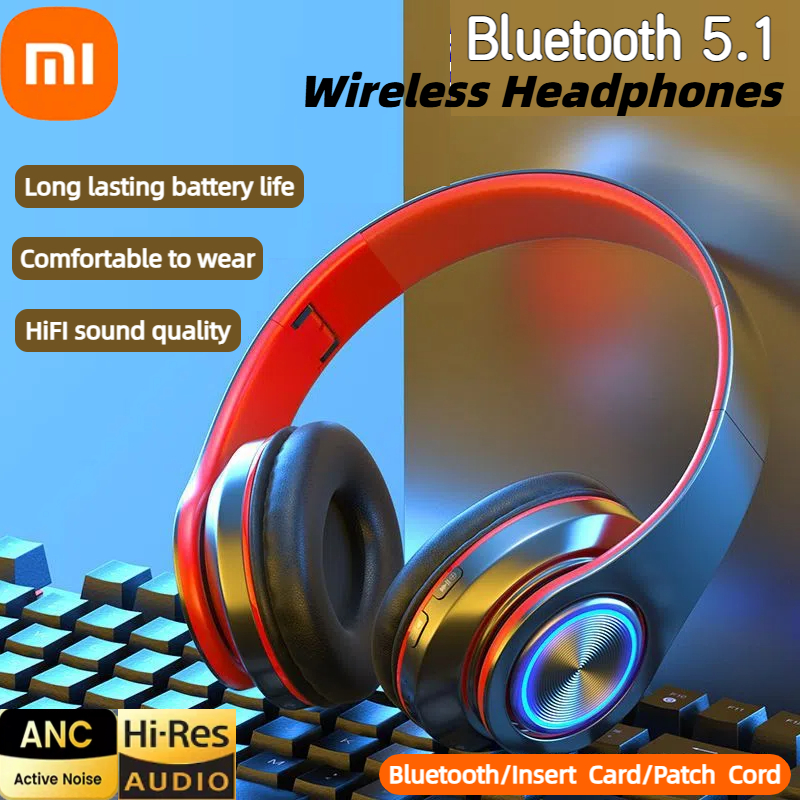 Xiaomi wireless headphones bluetooth 5.1 hifi stereo noise cancelling headsets sports gaming music headphones with microphone