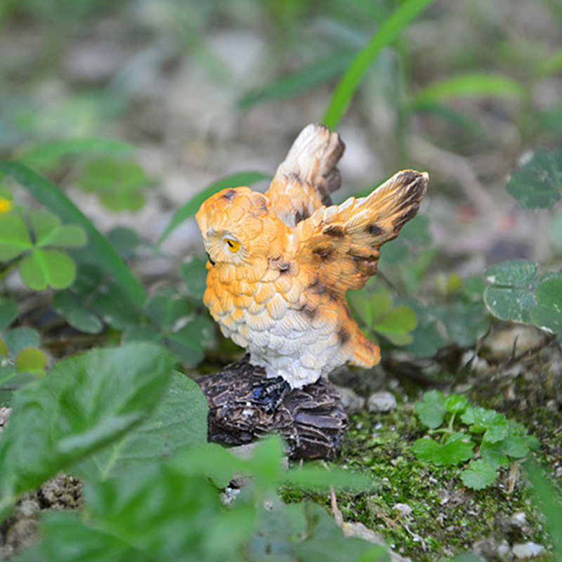 Boneco de paisagem, coruja, resina, jardim doméstico, decoração diy, micro ornamentos, decoração