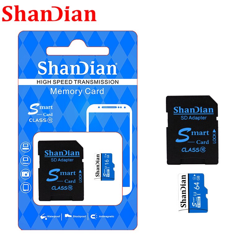 Shandian Real Capaciteit 4Gb 8Gb 16Gb 32Gb 64Gb Micro Sd Kaart Tf Geheugenkaart Voor Telefoon camera Conputer