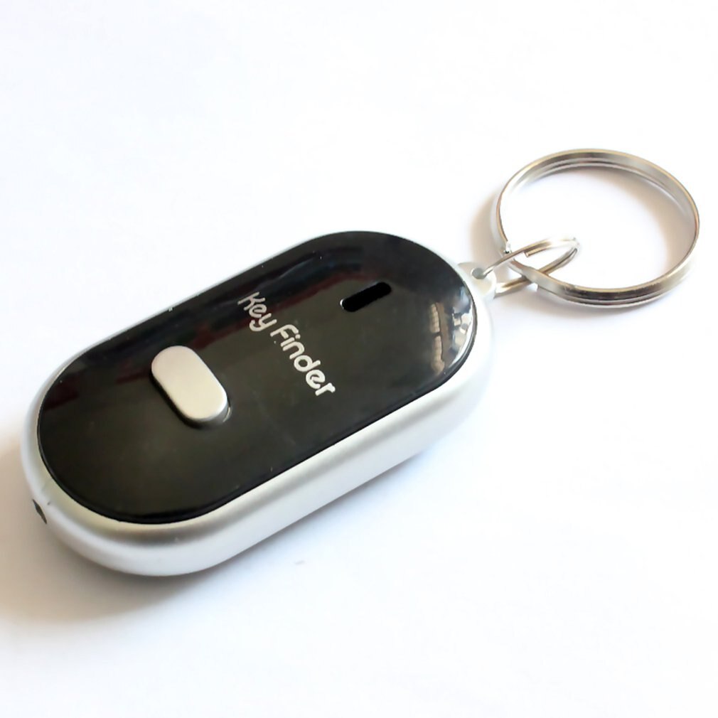 Key Finder Anti-Verloren Smart Key Met Led Zaklamp Fluitje Key Finder Knipperende Piepen Toetsen Tracker Locator Voor Kinderen accessoires: black