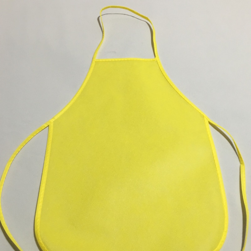 Unisex Colorful Children Aprons Waterproof Non-Woven Fabric Painting Kids Apron for Activities Art Painting Class Craft: Yellow