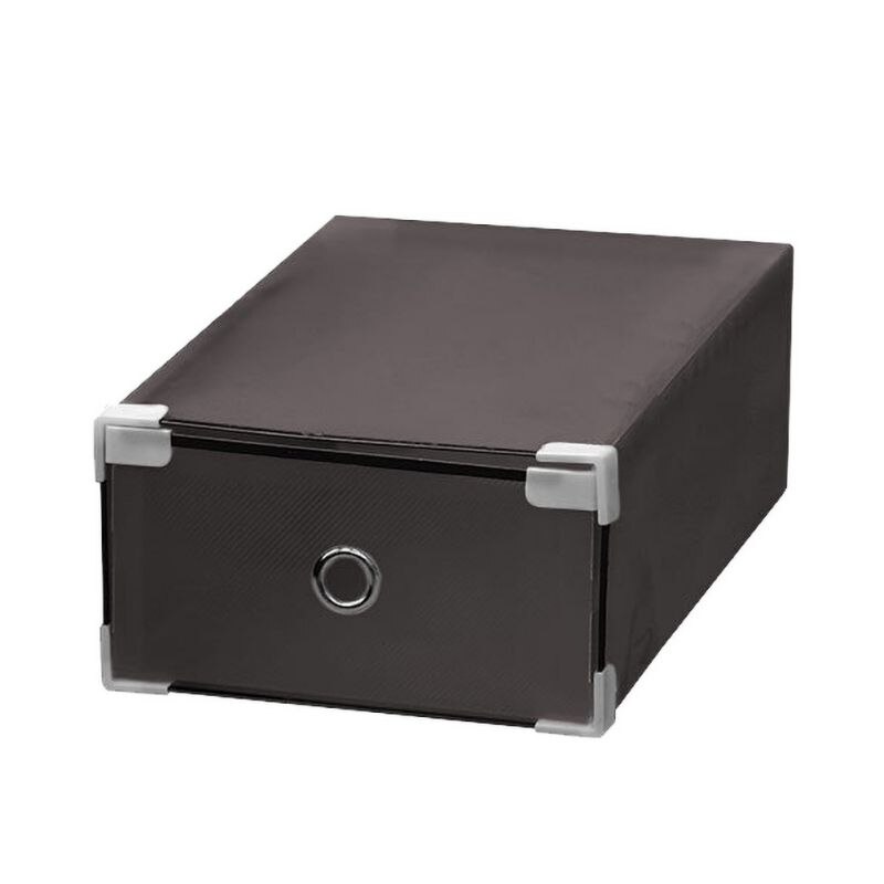 Opvouwbare plastic schoenenlade rechthoekige organizer schoenendoos doorzichtige stapelbare thuisruimtebesparende opbergcontainer: B