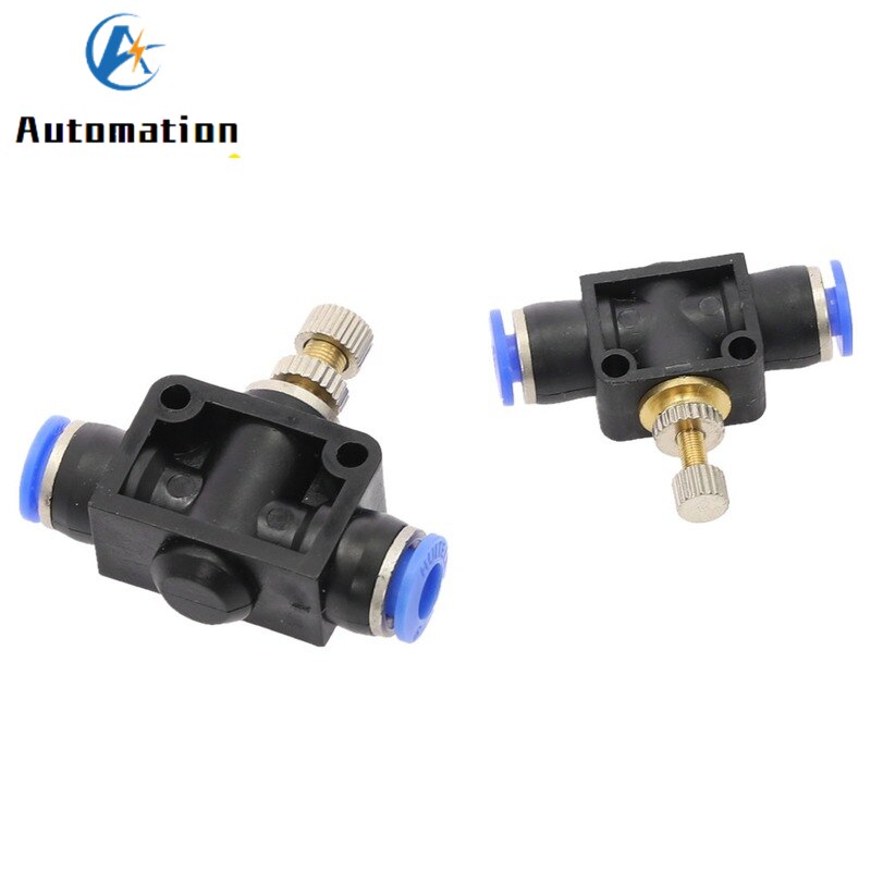 1Pcs Gasklep Sa 4Mm 6Mm 8Mm 10Mm 12Mm Tube Air Flow Speed Control kraan Valve Tube Waterslang Pneumatische Push In Fittings