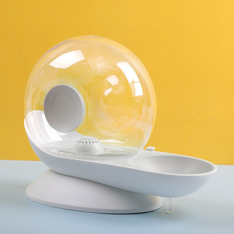 Hoopet fontein, bubbeldrinkbak, voerbak voor katten, water voor katten, waterdispenser voor huisdieren: Grijs