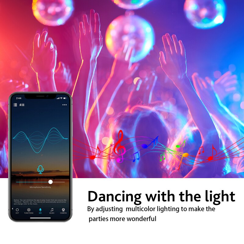 10W E27 WiFi Smart Bulb Work With Alexa RGB Colorful Dimmable Timer Function Magic Light Remote Controller Lamp Night Light