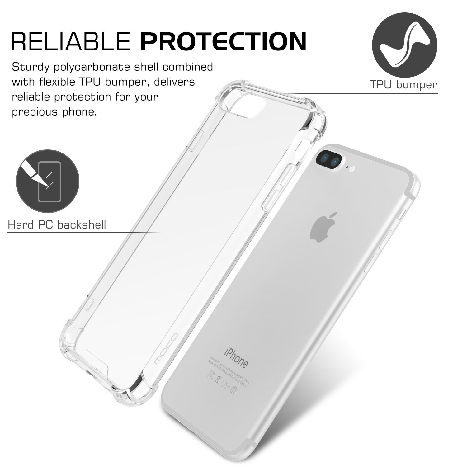 Custodia per telefono in silicone antiurto per iPhone 11 7 8 6 6S più X XR XS 12 pro Max SE 2020 5 S Custodia protettiva trasparente coperchio posteriore
