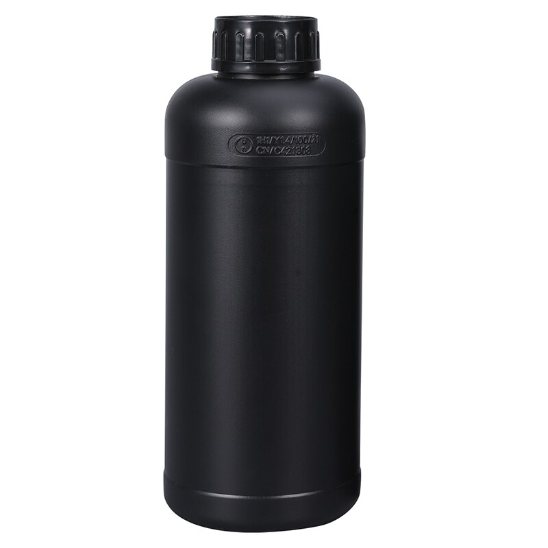 Bouteille de réactif en plastique noir 100ML-1000ML, flacon de alimentaire avec vis HDPE et bouchon, rechargeable, 1 pièce