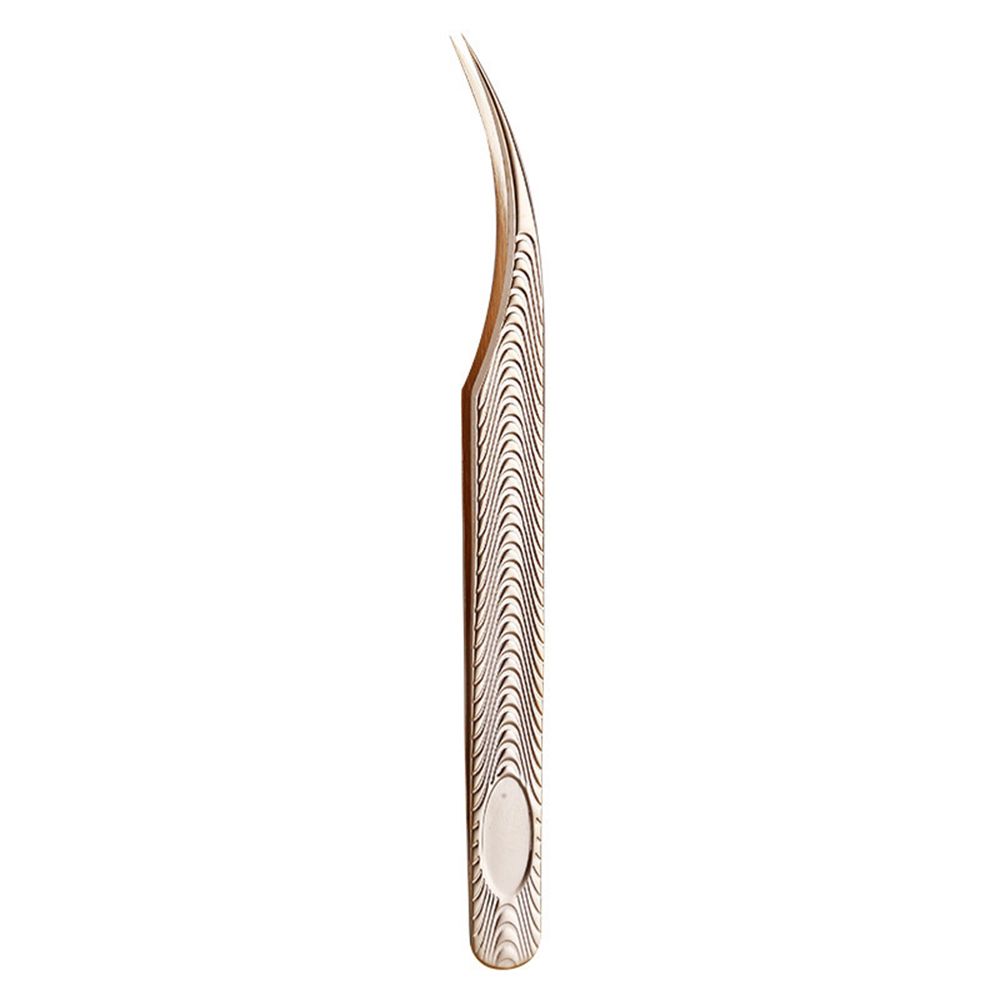 1 PC Volume Eyelash Extensions Tweezers Stainless Steel Lash Tweezers Curved Precise for Eyelash Extensions Application: Style B