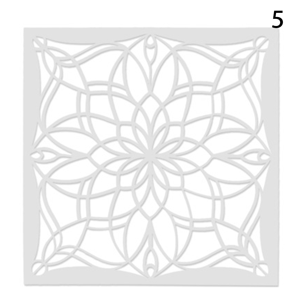 12pcs/set 13*13cm Mandala Painting Stencils DIY Drawing Scrapbook Wall Stencil Painting for Wood Floor Tiles Fabric Art Template