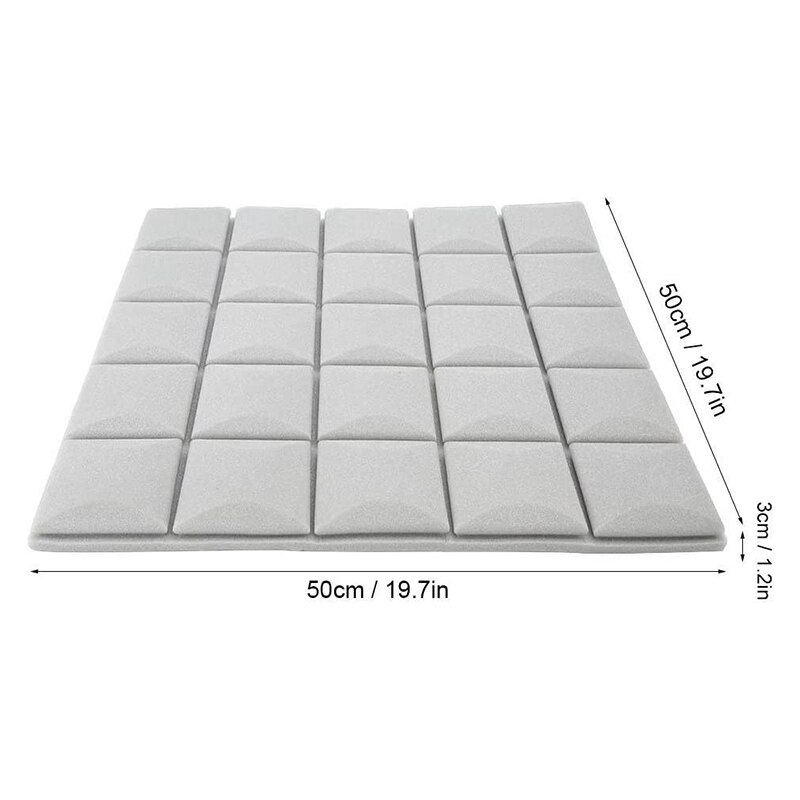 6 Pcs Mushroom Soundproof Foam Sound-Absorbing Cotton Acoustic Panels Studio Soundproofing Foam Wedges Tiles,50X50X3cm