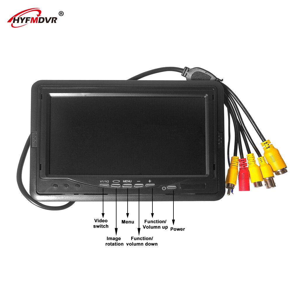 LSZ display 7 inch LCD rear view reversing monitor with sun visor bus / big truck