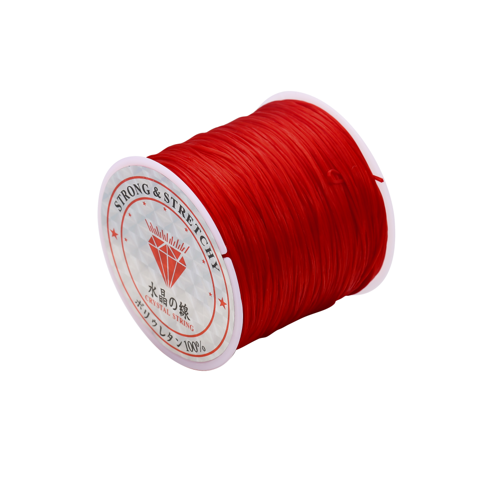 40Meters/roll Black White Stretch Elastic Cord For Bracelet Necklace Nylon Beading Cord String Thread Diy Jewelry Making Supplie: Red