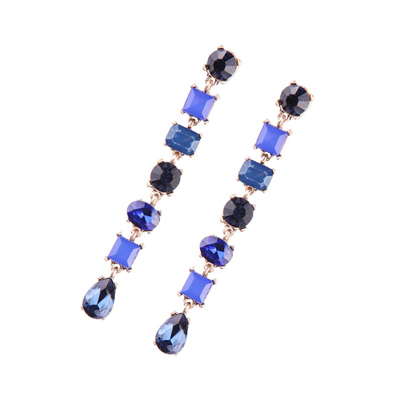 Dvacaman Long Crystal Beads Earrings for Women Banquet Rhinestone Statement Earrings Jewelry: 7