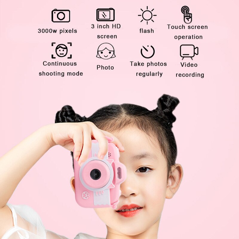 Kids Camera Hd Foto Video Digitale Camera Voor Kinderen 3.0 Inch Touch Screen Display Speelgoed Camera Voor Meisjes jongens