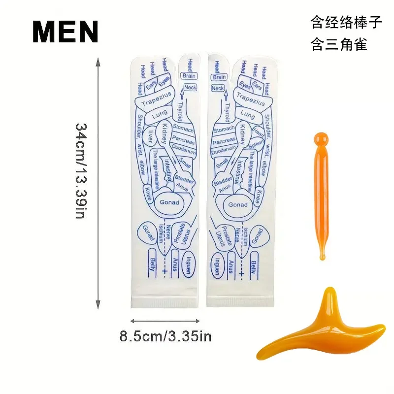 Fußmassage Akupressur Socken entlasten müde Füße Socken Akupunkturpunkt Fußmassagegerät Reflexzonenmassage Socken Physiotherapie Fußpflegewerkzeug: Tiefe Blau