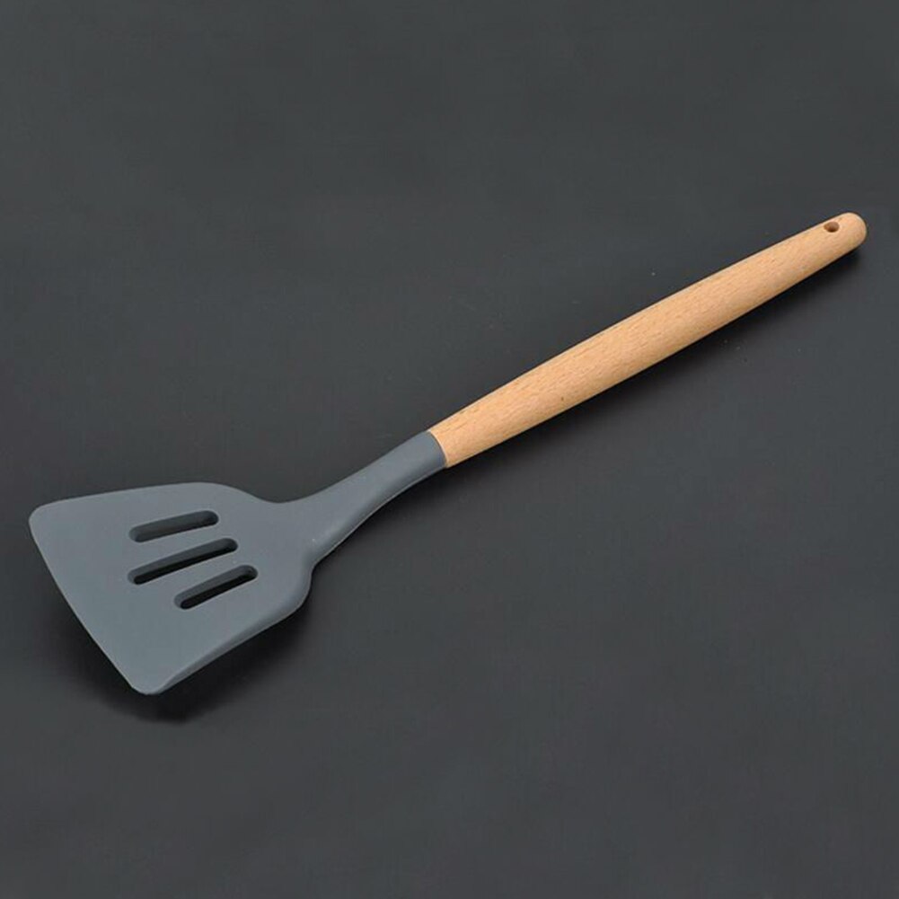 Keuken Kookgerei Spatel Non-Stick Siliconen Spaghetti Gereedschap Houten Handvat Met Opbergdoos Keuken Gebruiksvoorwerp Set