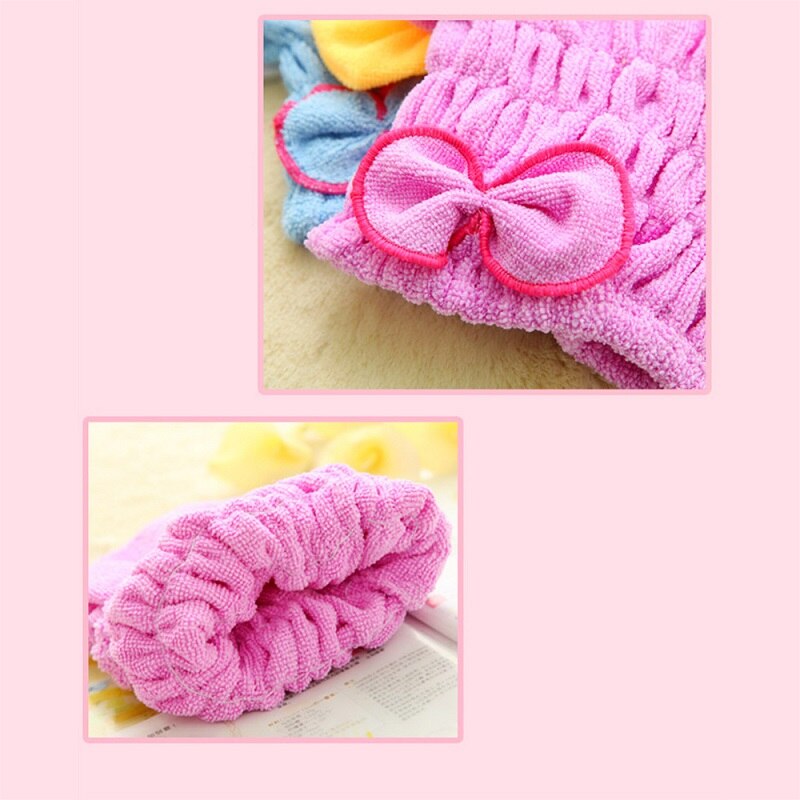 5 Colors Lovely Cartoon Soft And Skin-friendly Microfiber Bath Towel Hair Dry Cap Bathroom Spa Shower Quick Dryer Wrapped Towels