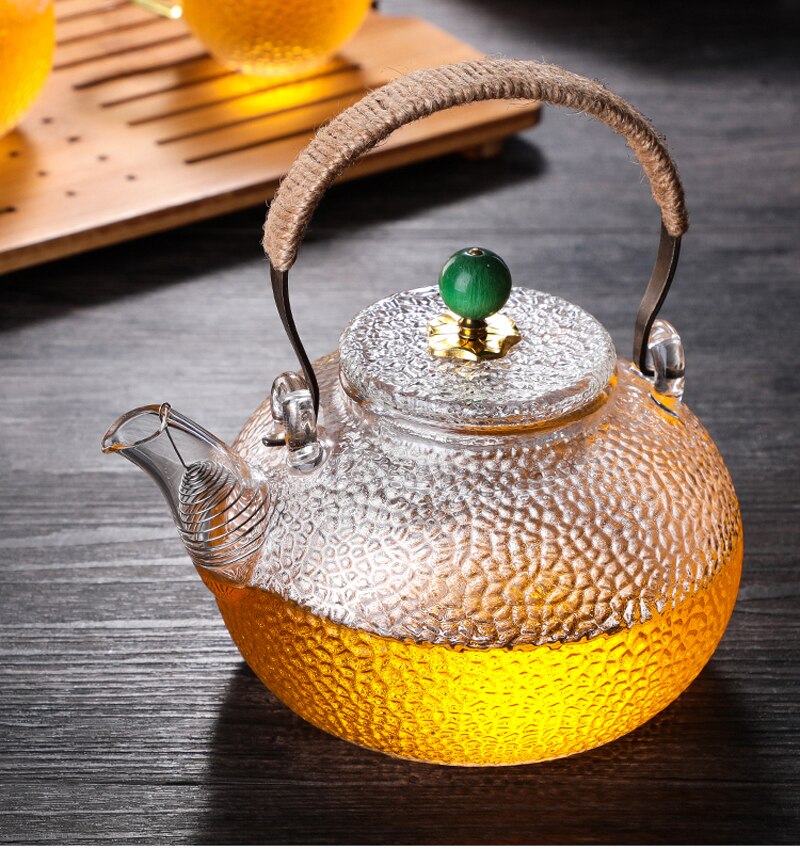 700ML, high-temperature borosilicate glass coffee kettle, rain embossed glass turkish coffee, clear kettle tea pot