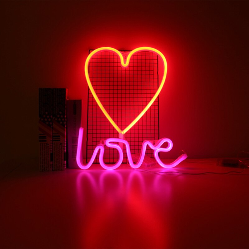 Panneau Led néon lune étoile, veilleuse, décorations pour la maison, fête de mariage, noël