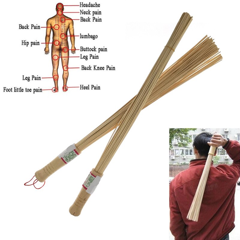 Bâton de massage en bois de bambou, bâton de Relaxation, soulage la fatigue musculaire, environnement, santé, poignée en bois, outil de soins de santé