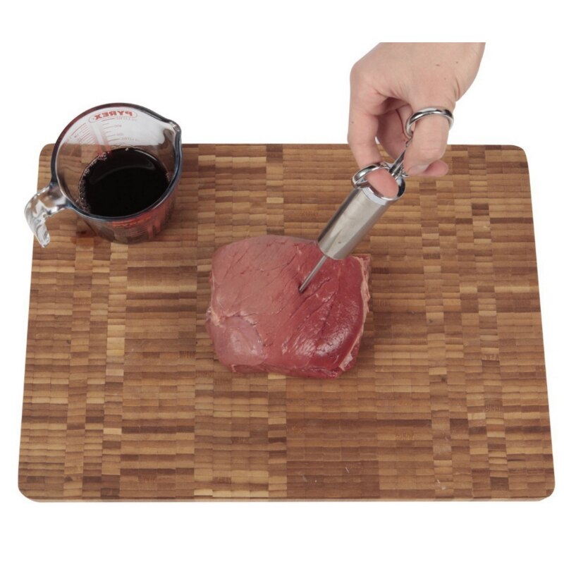 Bbq Olie Fles Borstel-Injector Spuit, marinade Flavour Injector Vlees Kruiden Injectoren Bbq Kit Keuken Gereedschap Met 3 Naalden