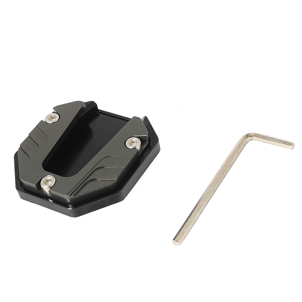 Motorcycle Bikes Kickstand Extender Foot Side Stand Extension Foot Pad Support Plate Motorcycle Accessories: army green