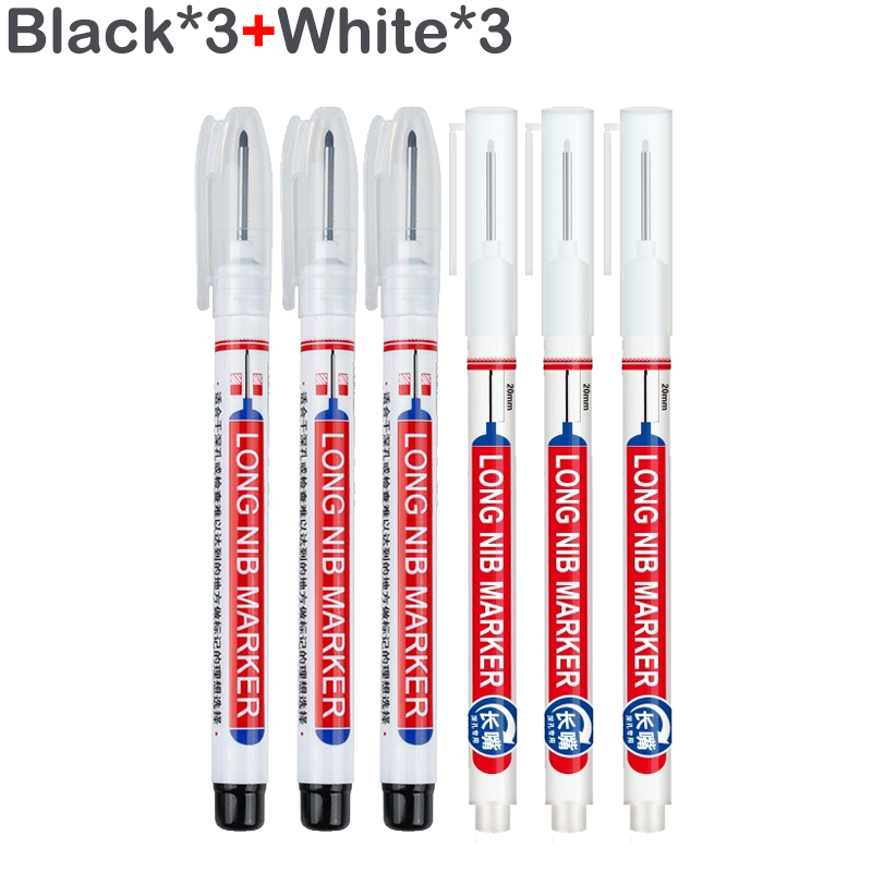 20 mm tiefes See, langer Spitzenkopf, Permanentmarker, Mehrzweck-Perforationsstift aus Metall, wasserdichte Badezimmer-Holzbearbeitungsdekoration: Licht Grau