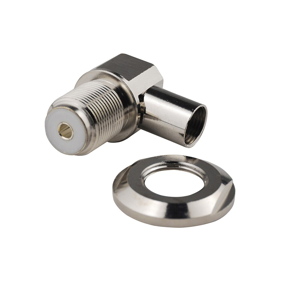 Eightwood UHF Jack Female RF Coaxial Connector Adapter Right Angle Crimp LMR-400 Cable For Ham Radio CB Radio Antenna Aerial