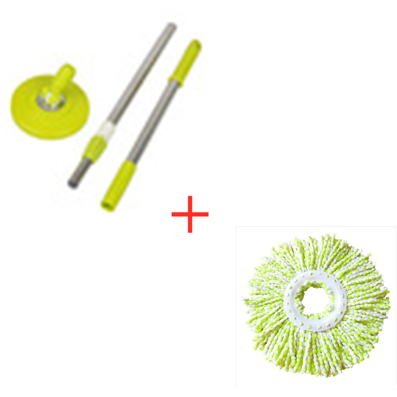 Spin Mop Pole Handvat Vervanging voor Vloer 360 Graden Roterende Vloer Mop Pole Geen Voetpedaal Versie Handvat Schoonmaken Tool Kit: Oranje