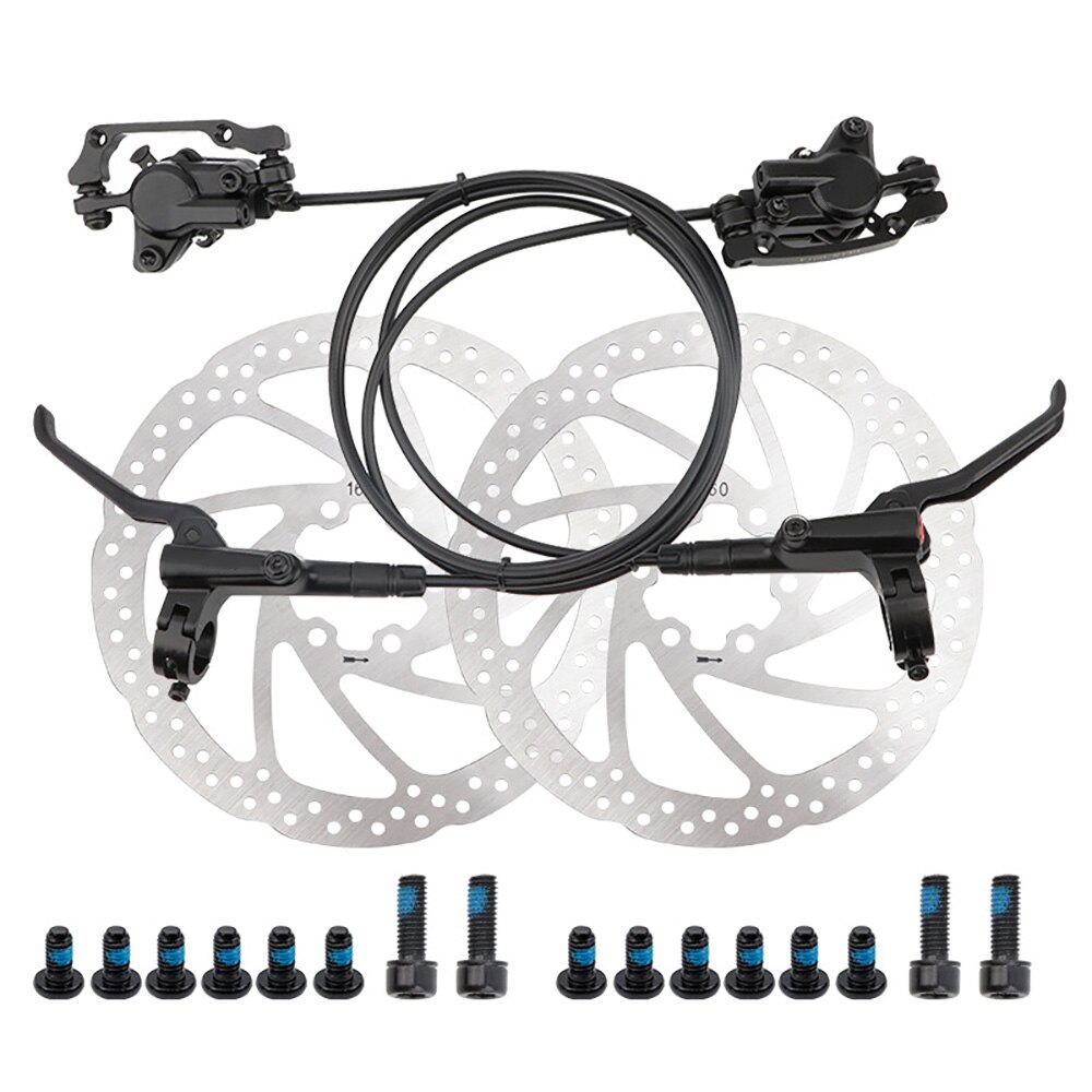Bicycle Brake Hydraulic Disc Brake Fast Mountain Bike Brake Hydraulic Aluminum Alloy Universal Bicycle Hydraulic Disc Brake Set: Black