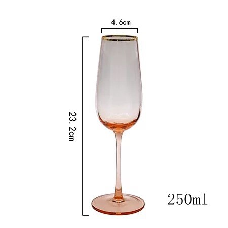 Classic Glass Wine Cup High Feet Champagne Glass Wide Inner Rim Martini Gglass Wide Inner Edge Wine Glass: A