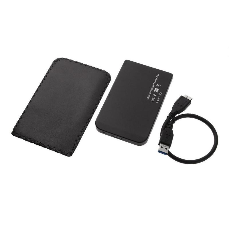 Caja de disco duro USB3.0 de 2,5 pulgadas, puerto serie SATA SSD, disco mecánico, soporte de aleación de aluminio de 3TB, carcasa de disco duro externo móvil, azul y negro