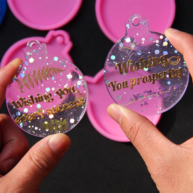 4 stück weihnachtskugel-anhänger, uv-epoxidharzformen, handgefertigte schlüsselanhänger, silikonformen, diy-bastelarbeiten, schmuckdekorationen, gießwerkzeuge
