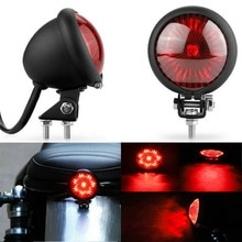 Lampe de Feu Arrière Moto LED 12V 3 fils Rétro Pièces Accessoires Pour Harley Découpeur de Bobber Café