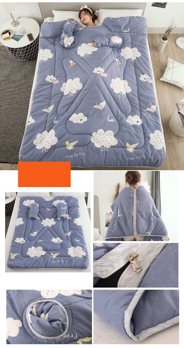 Flamingo Winter Faul Decke mit Ärmeln Winter Decke Hause Bettwäsche Tröster Gedruckt Halten Warme Winter Bettdecke mit Füllung