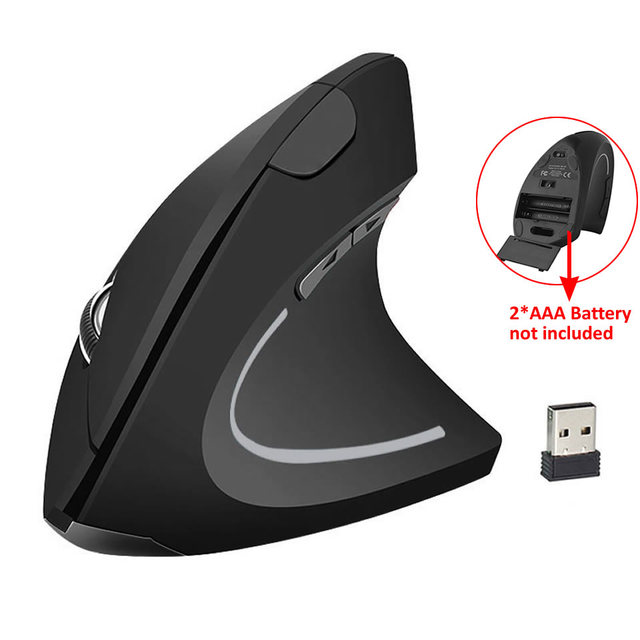 Vertical Wireless USB Mouse Ergonomic Rechargeable Portable PC Gamer For Computer Laptop Notebook Mause Gaming Accessories Mous: WHITE
