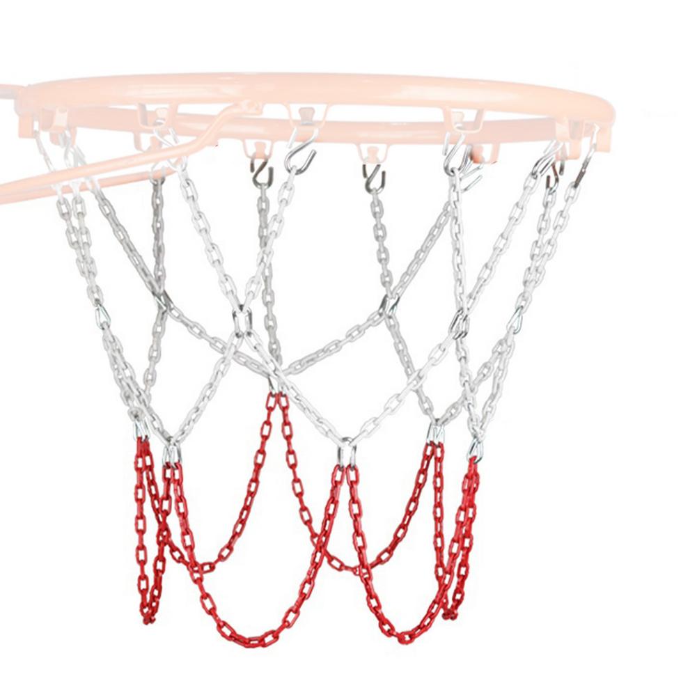 Basketbal Netto Vervanging Heavy Duty Rvs Basketbal Netten Met 12 Haken Voor Meest Standaard Hoops Inclusief Wondeful: Bourgondië