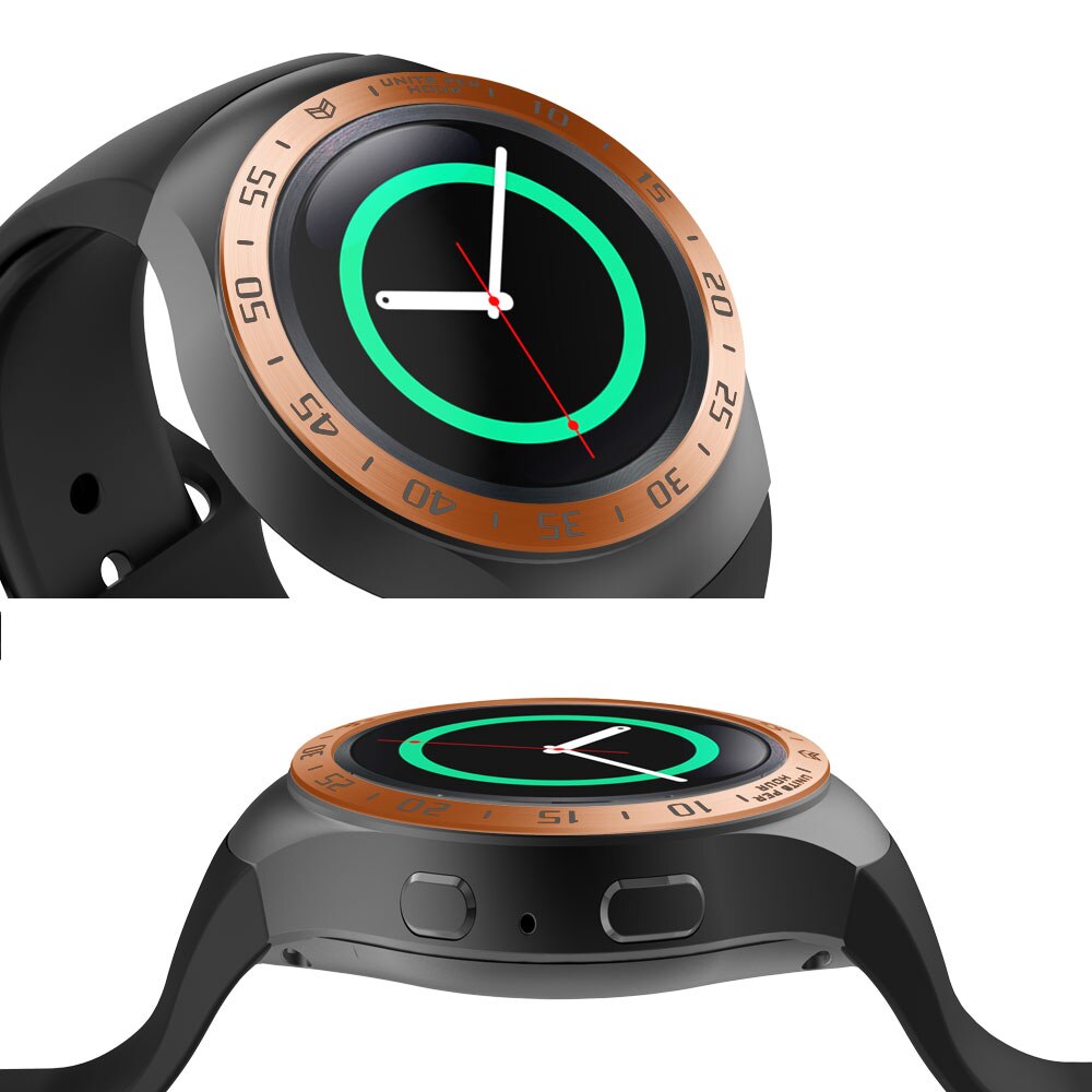 Samsung galaxy watch 42mm/s2 sm-r720 kehys rengas tarvikkeet kansi naarmuuntumista estävä ruostumattomasta teräksestä suojakehä: Ruusukulta