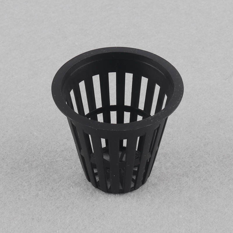 Maceta de red hidropónica de 45mm, cestas de alta resistencia para cultivo sin suelo, maceta de malla acuapónica, macetas de vivero de verduras orgánicas, 50 Uds.: Black